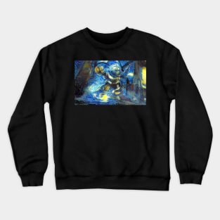 Bioshock Big Daddy and Little Sister Starry Night Crewneck Sweatshirt